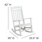 Merrick Lane Hillford Poly Resin Indoor/Outdoor Rocking Chair with Side Table
